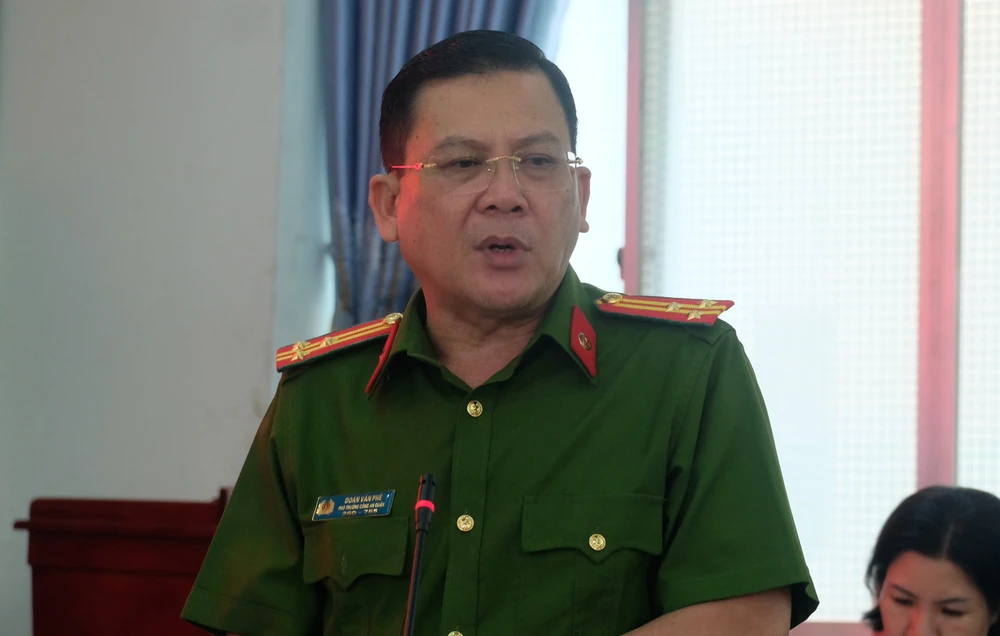 Thượng tá Đoàn Văn Phê, Phó trưởng Công an Quận 5. ẢNH: SONG MAI