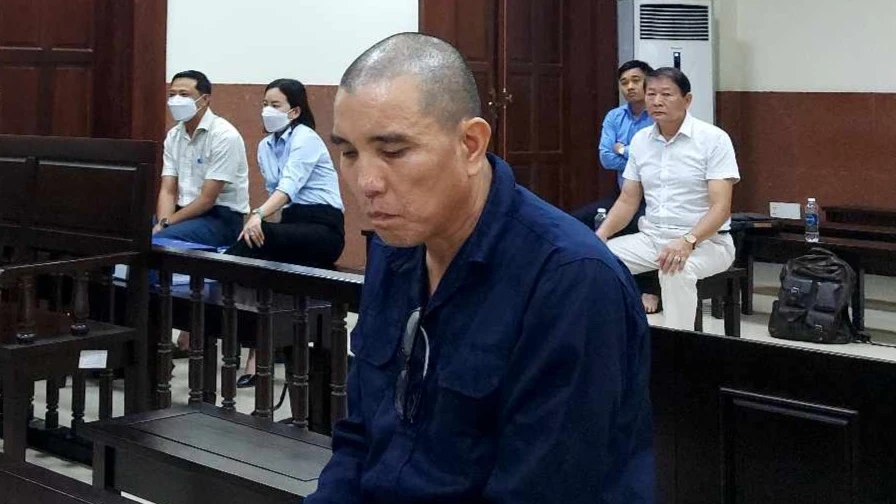 Bị cáo Trịnh Trường Giang tại phiên tòa phúc thẩm. Ảnh: AX