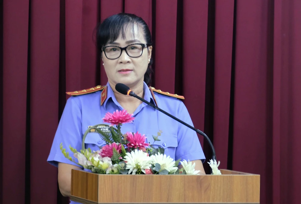 Bà Lê Thị Hiệp - Phó Viện trưởng VKSND quận 11 được giao phụ trách VKSND quận 11. Ảnh: SONG MAI