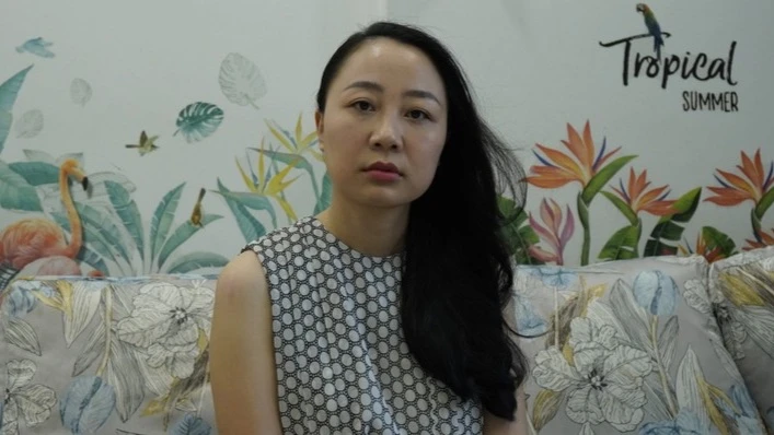 Chị Nguyễn Thị Bích Hường tại nhà. Ảnh: TRẦN LINH