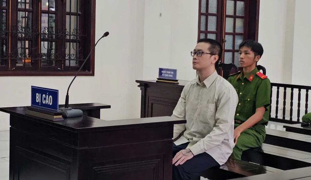 Bị cáo Trần Minh Hoàng tại phiên tòa. Ảnh: SONG MAI