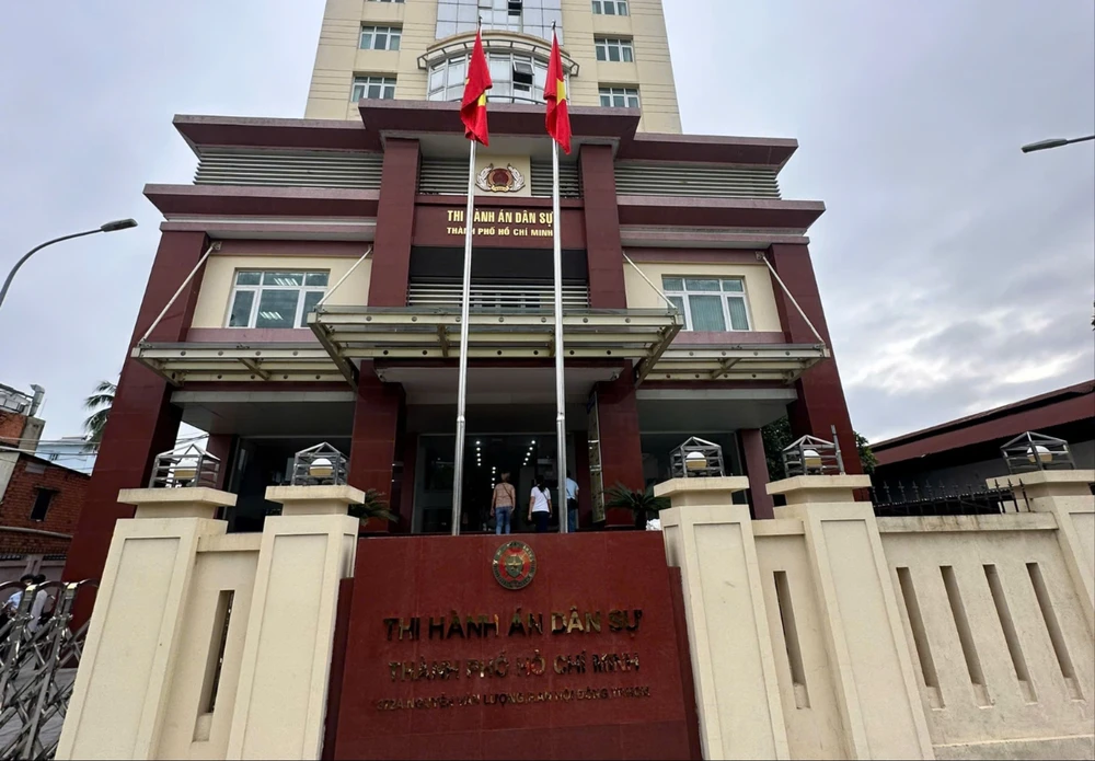 Trụ sở Thi hành án dân sự TP.HCM. Ảnh: CẨM TÚ