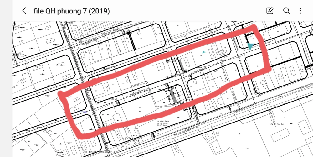 Đường theo quy hoạch 2019. Đường theo quy hoạch 2019.