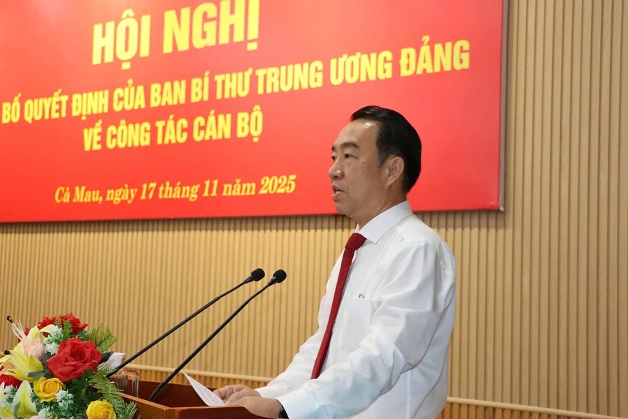Lữ Quang Ngời làm phó bí thư tỉnh uỷ Cà Mau 1.jpg