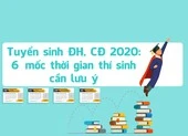 Tuyển sinh ĐH, CĐ 2020: 6 mốc thời gian thí sinh cần lưu ý