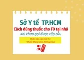 F0 tại nhà: Sở Y tế TP.HCM cập nhật cách dùng thuốc khi chưa gọi được cấp cứu