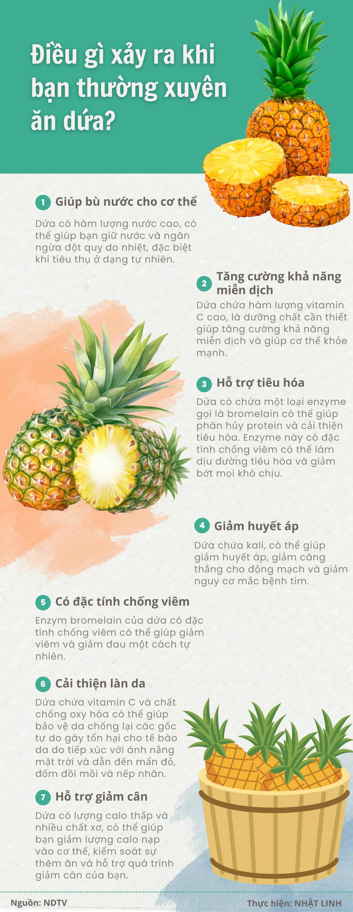 Điều gì xảy ra khi bạn thường xuyên ăn dứa?