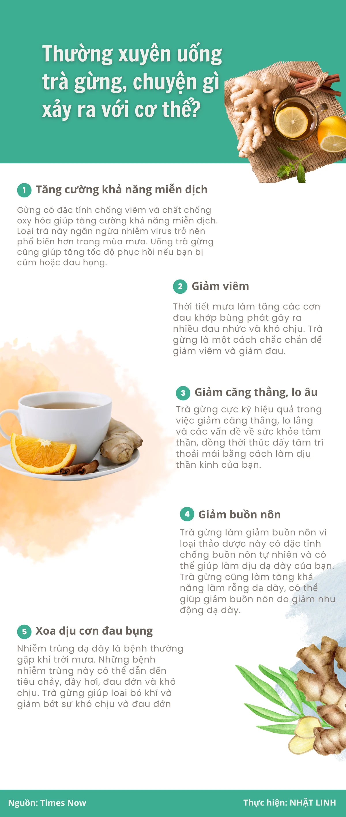 Thường xuyên uống trà gừng, chuyện gì xảy ra với cơ thể?