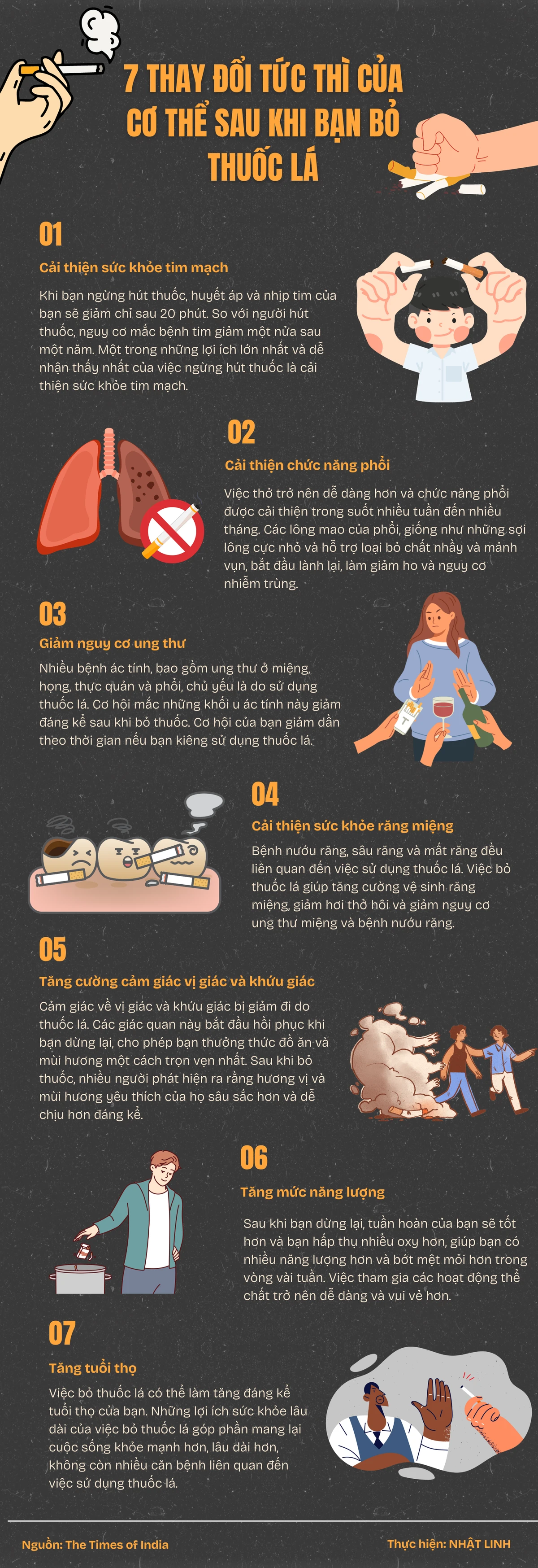 7 thay đổi tức thì của cơ thể sau khi bạn bỏ thuốc lá