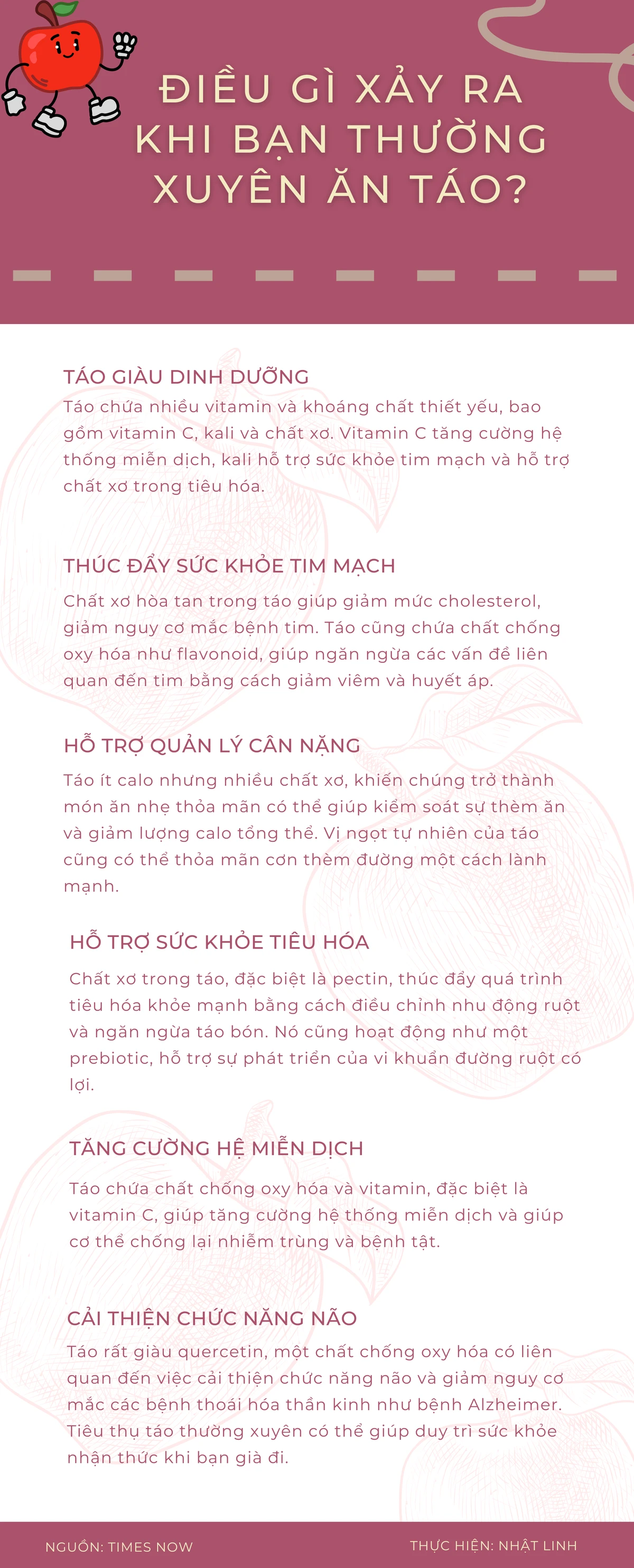 Điều gì xảy ra khi bạn thường xuyên ăn táo?
