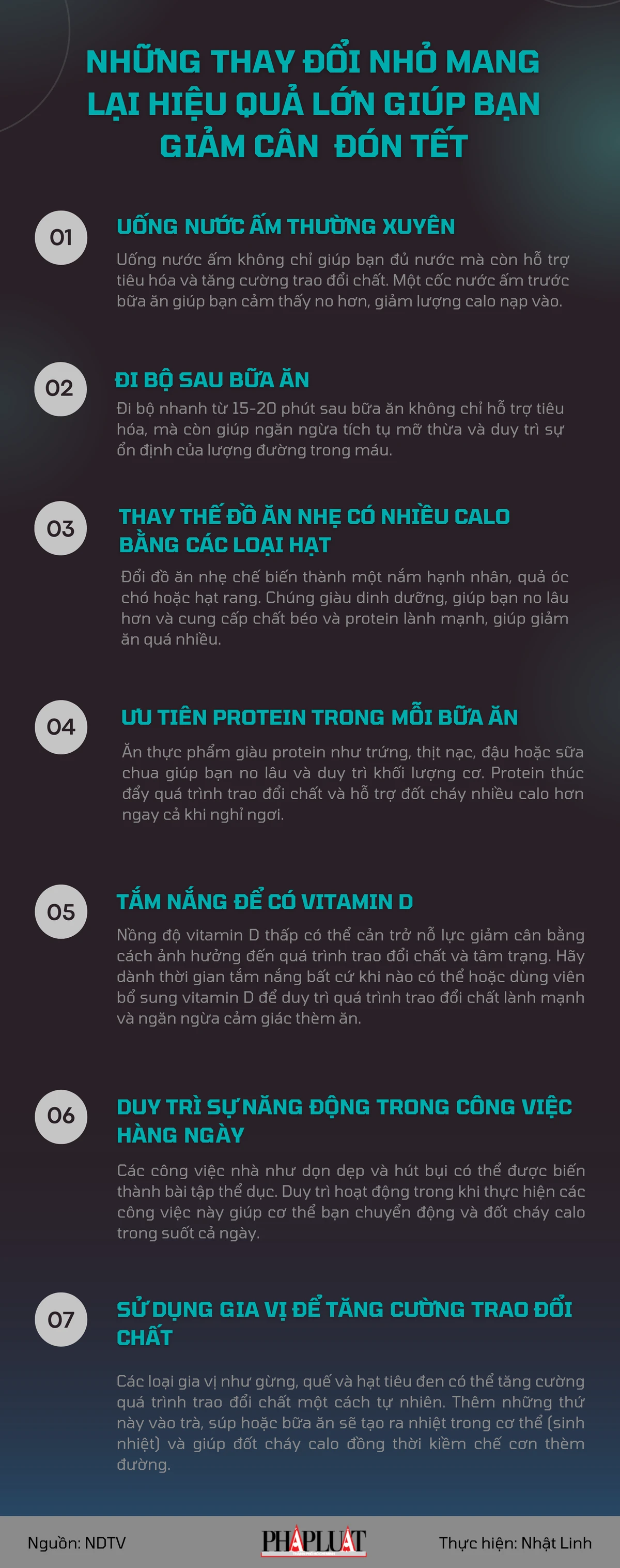 Những thay đổi nhỏ mang lại hiệu quả lớn giúp bạn giảm cân đón Tết