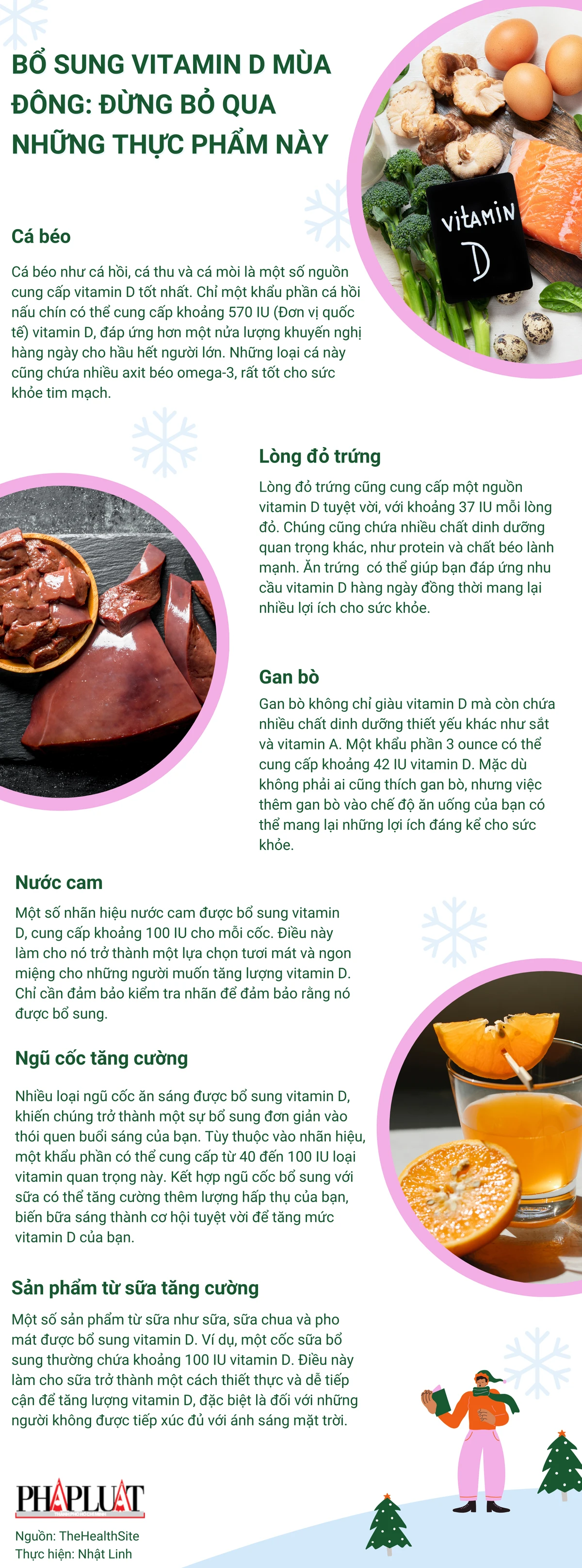 Bổ sung vitamin D mùa đông: Đừng bỏ qua những thực phẩm này