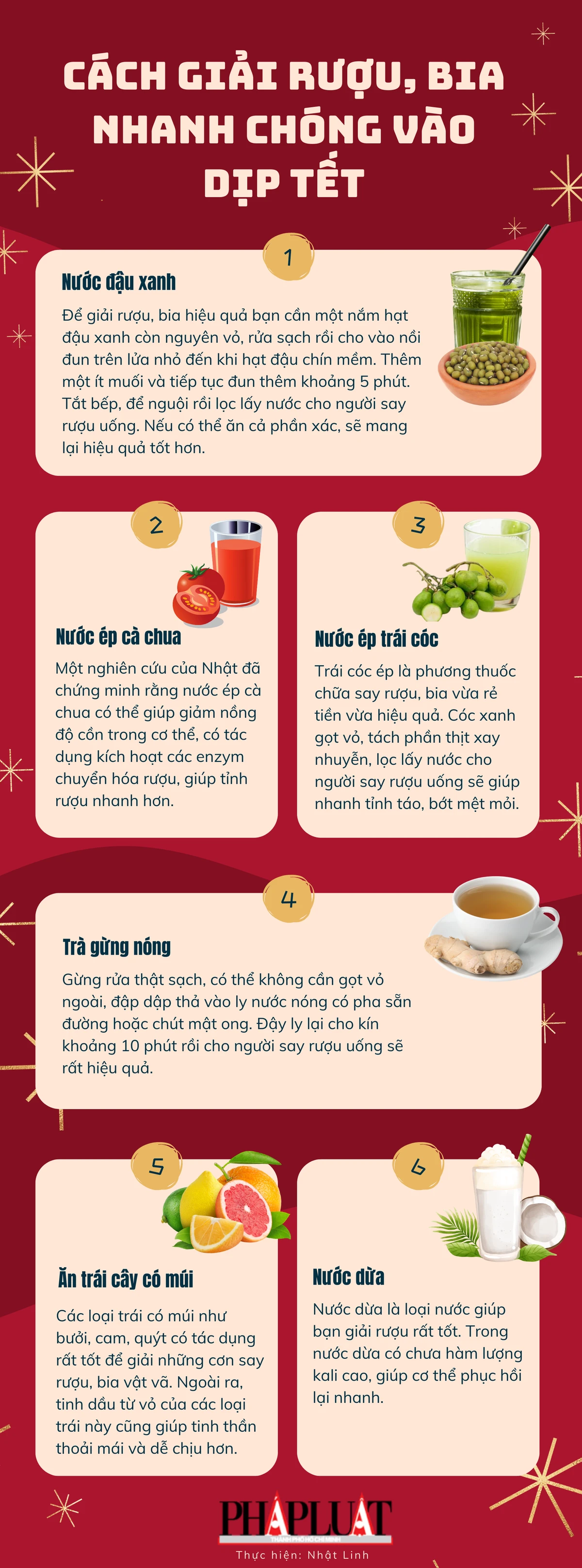 Cách giải rượu, bia nhanh chóng vào dịp Tết