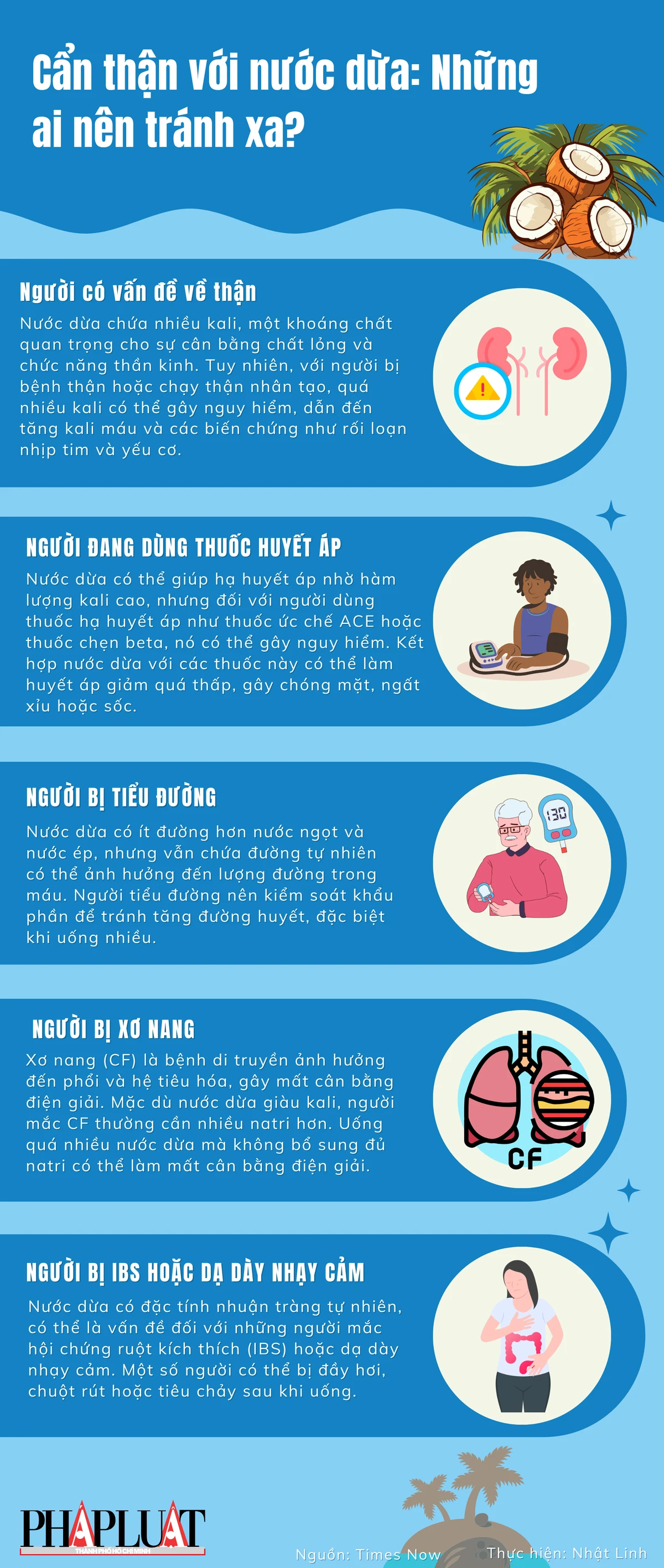 Cẩn thận với nước dừa: Những ai nên tránh xa?