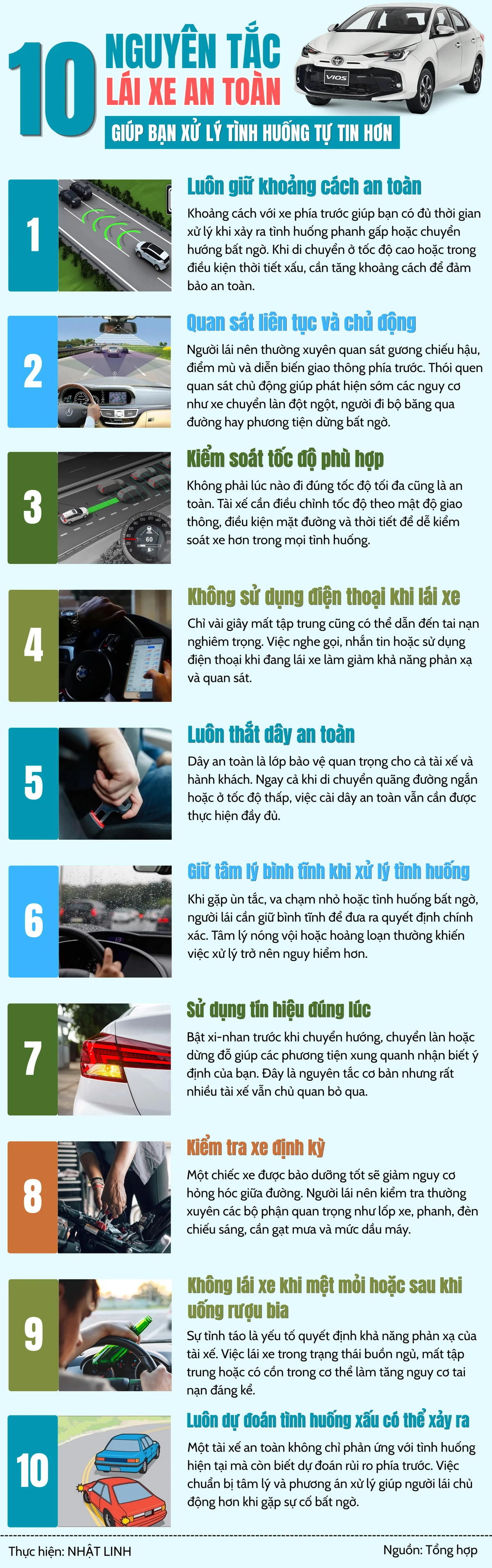10 nguyên tắc lái xe an toàn giúp bạn xử lý tình huống tự tin hơn