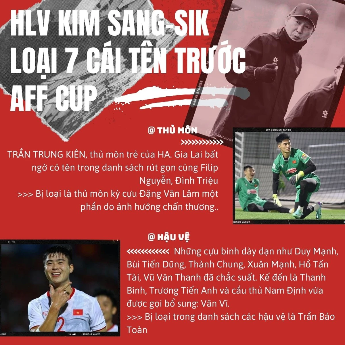 đội tuyển Việt Nam chốt danh sách