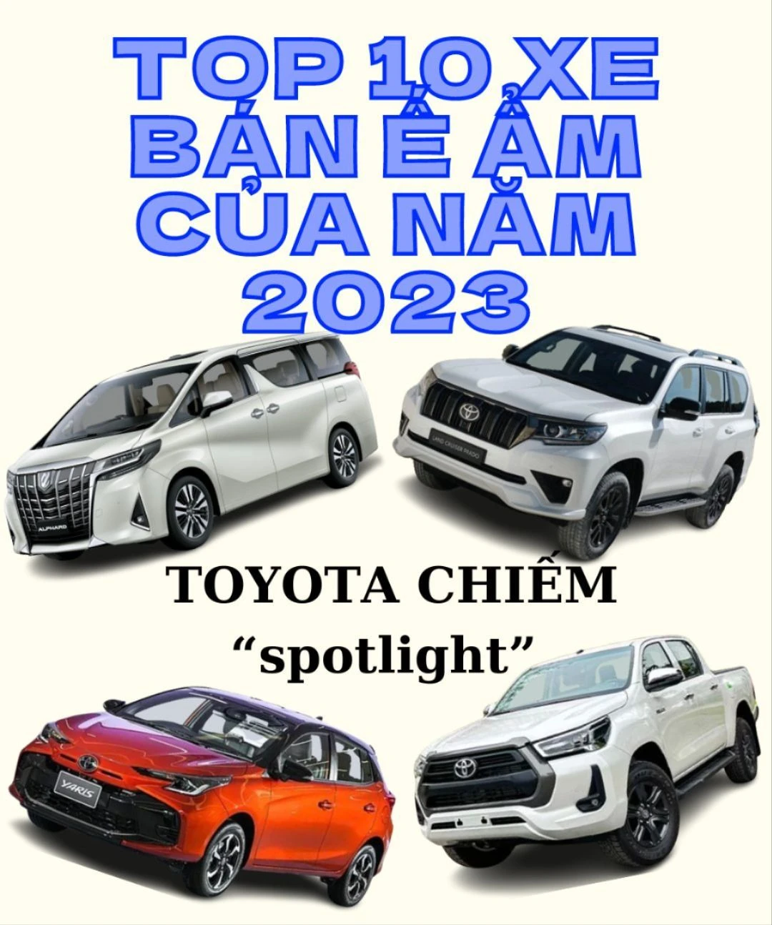 Nhiều mẫu xe Toyota bán ế nhất năm 2023