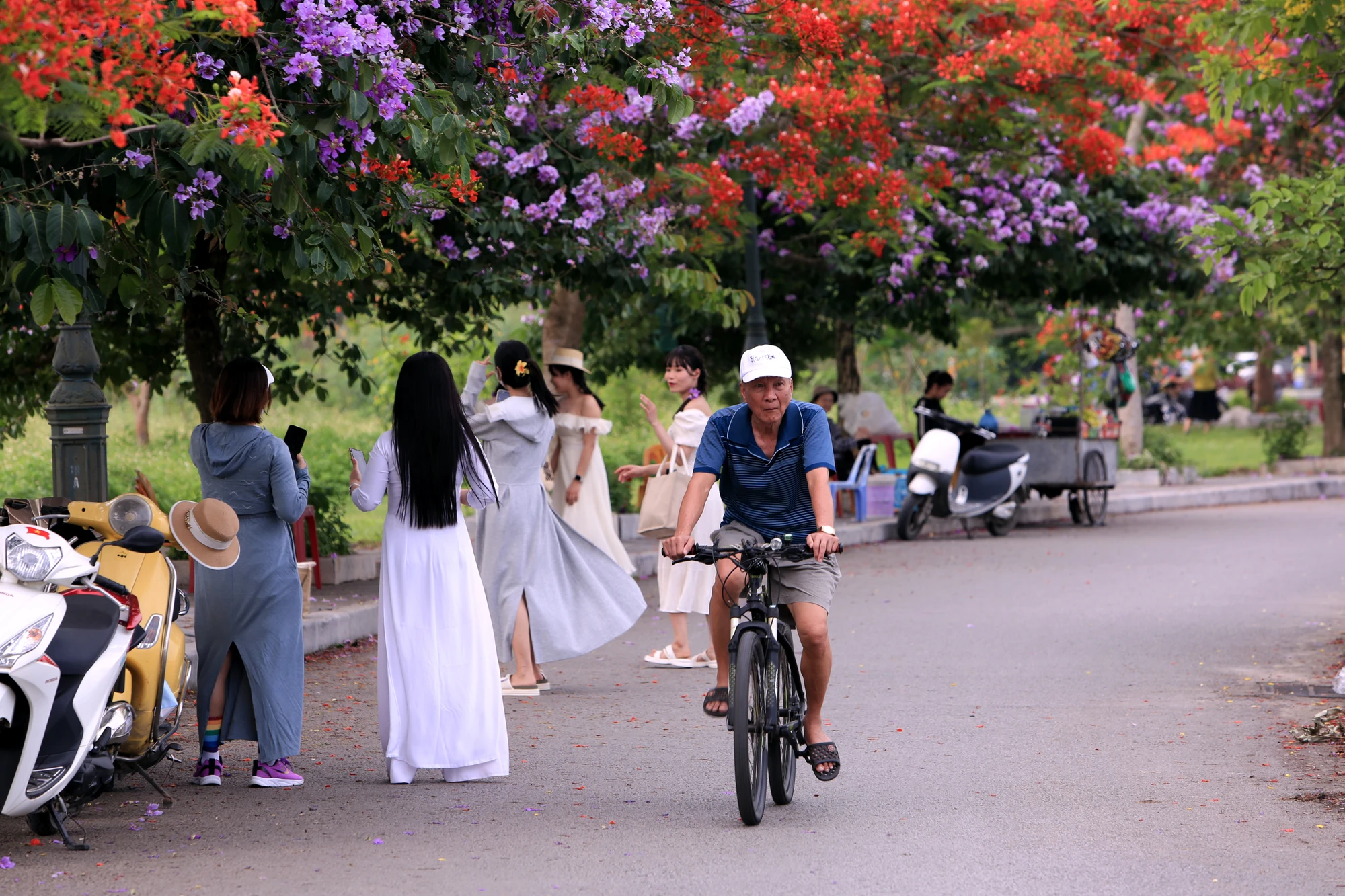 Mỗi buổi chiều đến, nhiều người dân ở TP Thanh Hóa cũng lựa chọn con đường ven Hồ Đồng Chiệc để chạy bộ, đạp xe. Công viên Hồ Đồng Chiệc được ví như Hàn Quốc thu nhỏ giữ lòng xứ Thanh - 8.JPG
