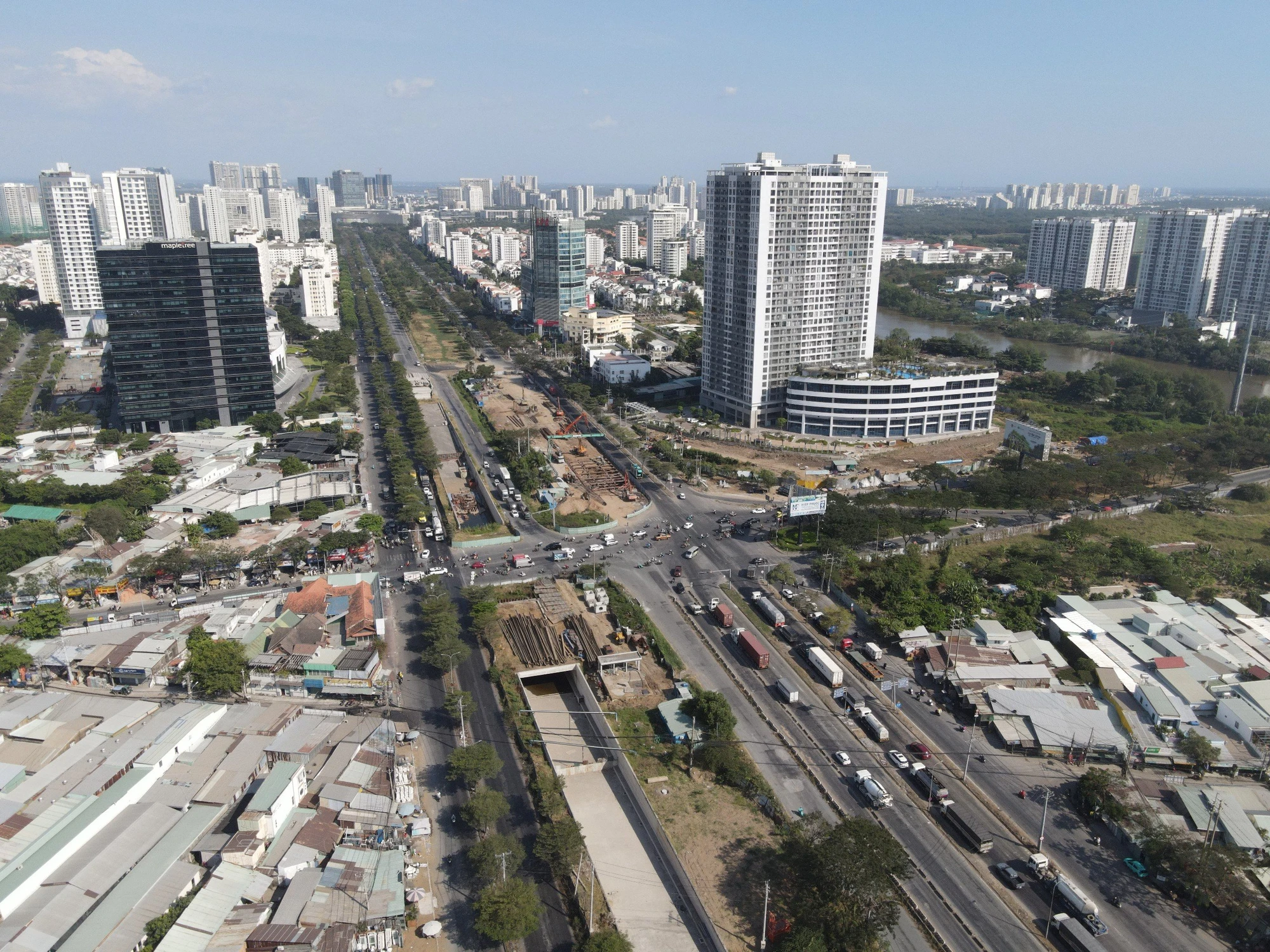 Dự án hầm chui Nguyễn Văn Linh – Nguyễn Hữu Thọ sẽ về đích trong năm 2024. hầm chui Nguyễn Văn Linh - Nguyễn Hữu Thọ
