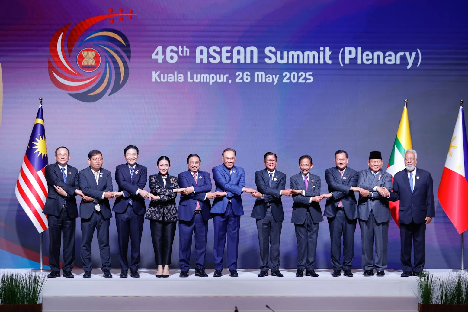 Hội nghị Cấp cao ASEAN lần thứ 46 và các hội nghị cấp cao liên quan khai mạc sáng 26-5 tại Trung tâm Hội nghị Kuala Lumpur. Ảnh: Nhật Bắc/VGP