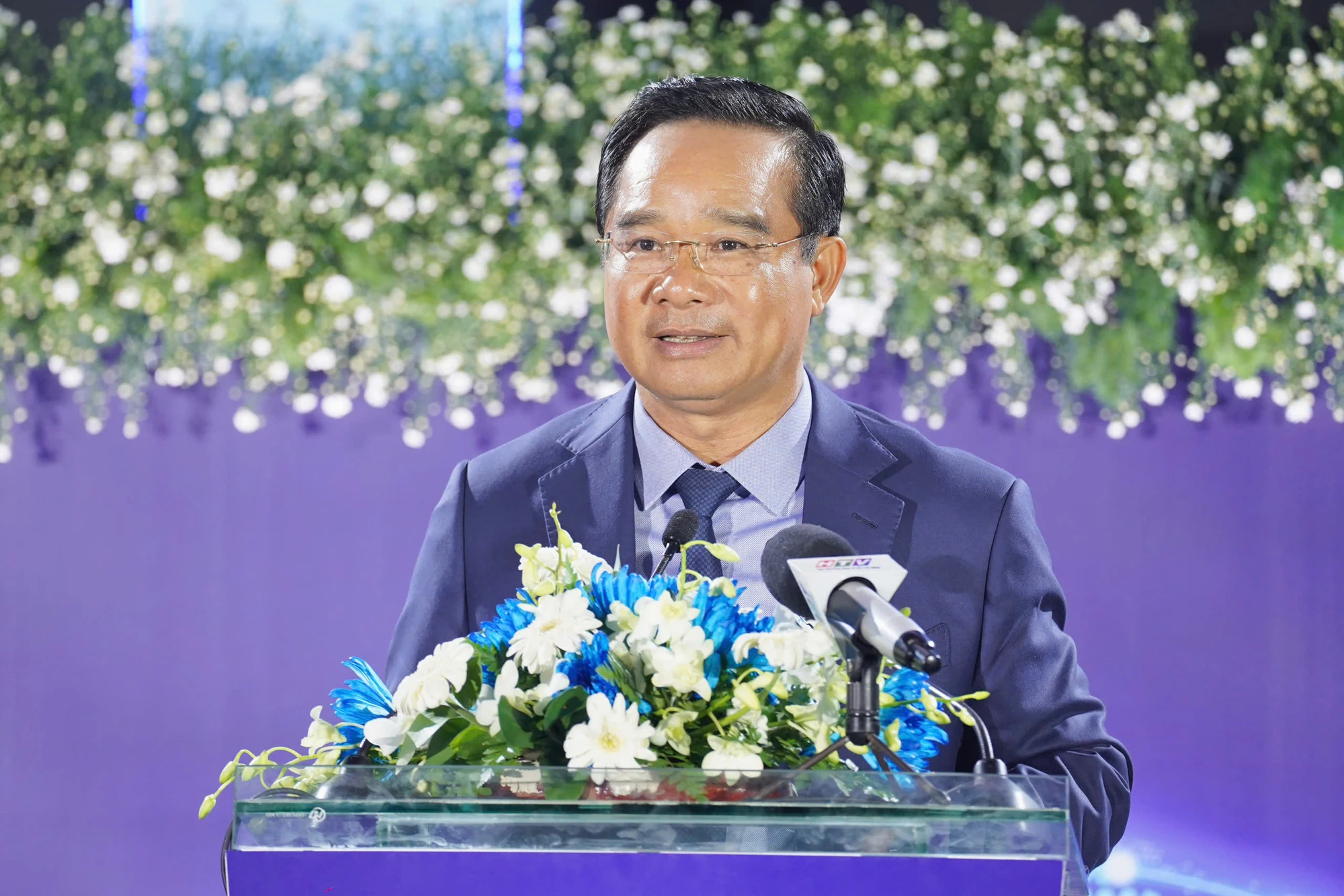 Ông Nguyễn Văn Được, Chủ tịch UBND TP.HCM phát biểu tại khai mạc chương trình họp Đại hội đồng Tổ chức xúc tiến du lịch các thành phố toàn cầu. Ảnh: Thuận Văn.