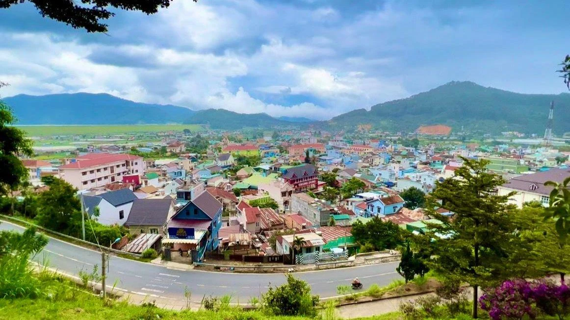 Thị trấn D'Ran - huyện Đơn Dương, tỉnh Lâm Đồng ngày nay. Ảnh: VÕ TÙNG
