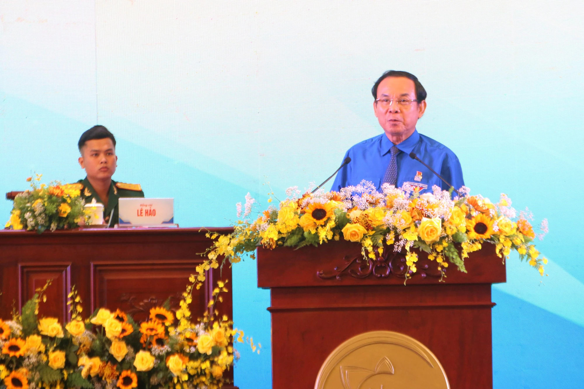 Bí thư Thành ủy TP.HCM Nguyễn Văn Nên phát biểu chỉ đạo Đại hội. Ảnh: THẢO PHƯƠNG Bí thư Thành ủy TP.HCM Nguyễn Văn Nên phát biểu chỉ đạo Đại hội. Ảnh: THẢO PHƯƠNG