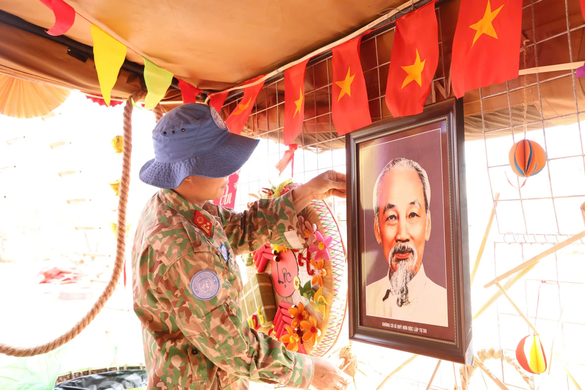 Tết của 'Chiến sĩ mũ nồi xanh' Việt Nam ở Nam Sudan