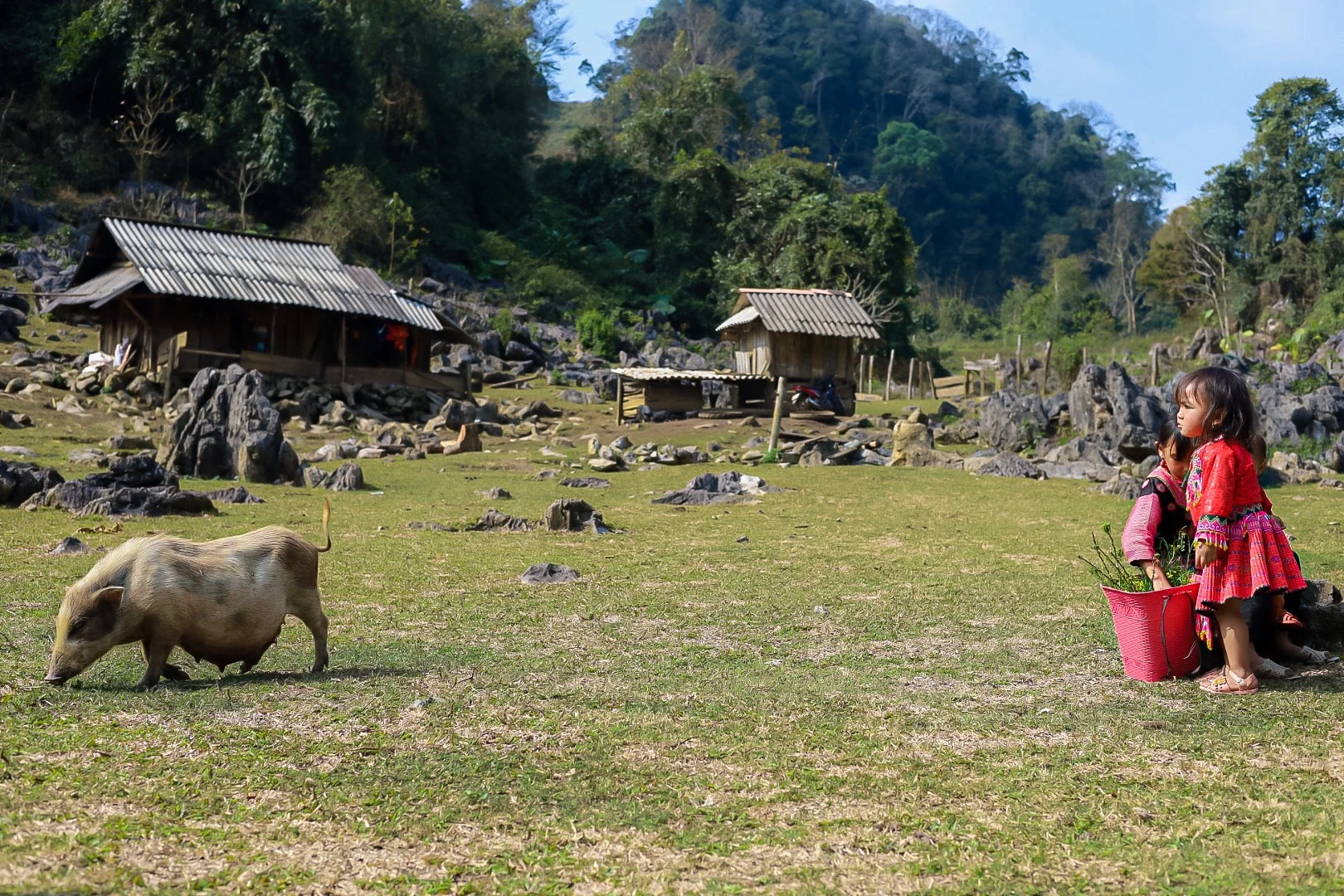 Tới đây du khách sẽ được ngắm nhìn phong cảnh, em bé người H'Mông trong bộ trang phục độc đáo. Ảnh: BẢO NGÂN. Tới đây du khách sẽ được ngắm nhìn phong cảnh, em bé người H'Mông trong bộ trang phục độc đáo. Ảnh: BẢO NGÂN.