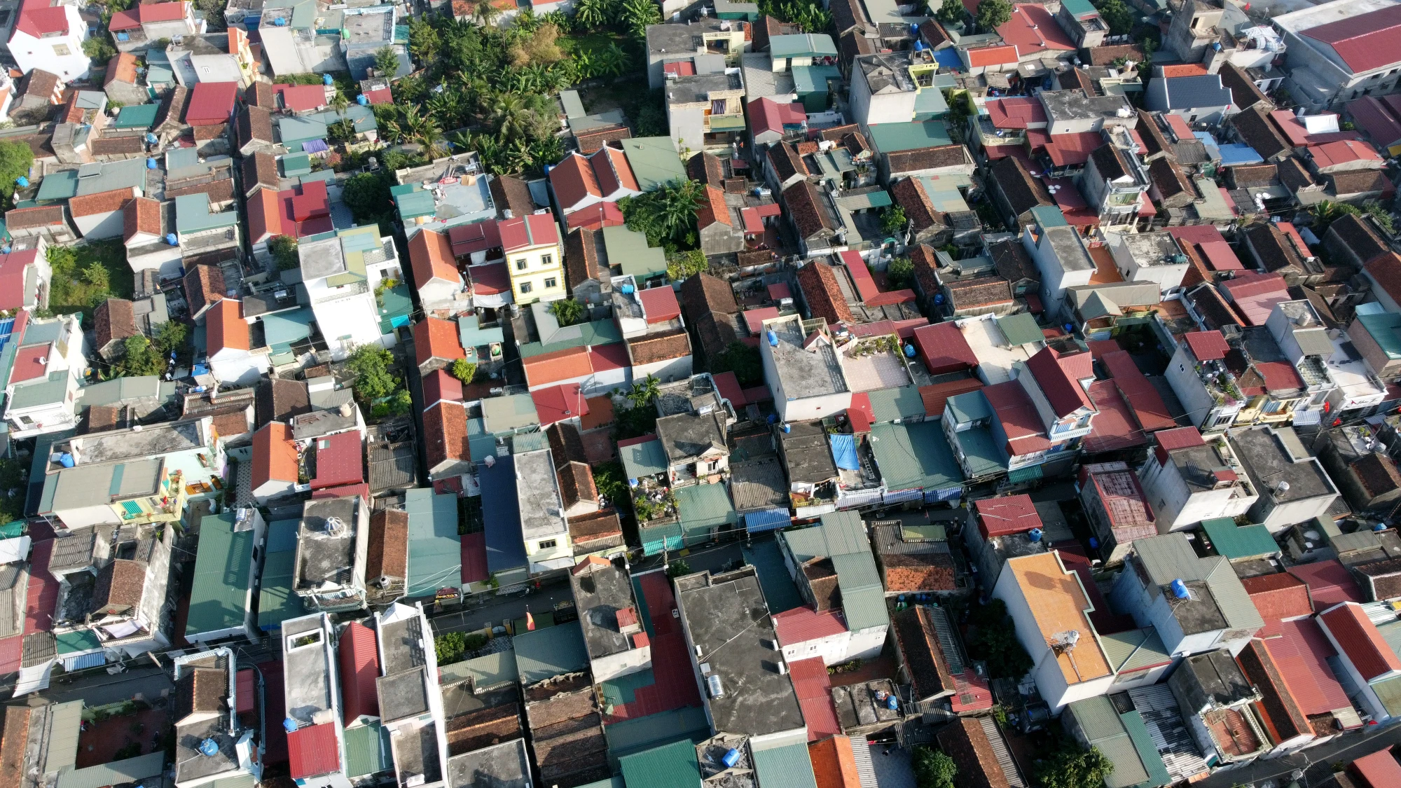 Hình ảnh làng biển Diêm Phố từ trên cao