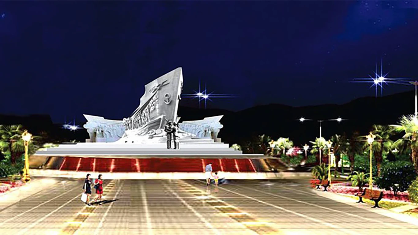 Chiêm ngưỡng Tượng đài “con tàu tập kết” ở thành phố biển Sầm Sơn-.jpg