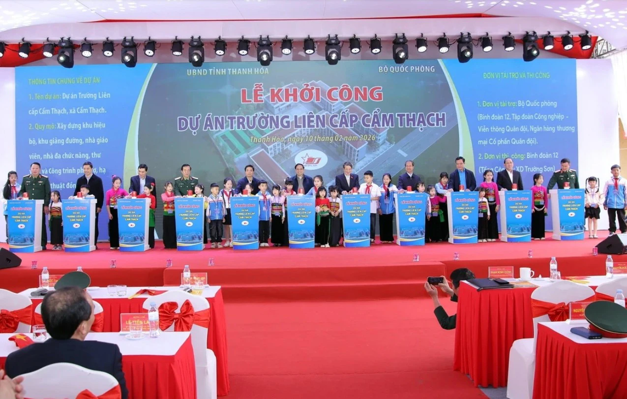Thủ tướng Phạm Minh Chính dự lễ khởi công Trường liên cấp Cẩm Thạch-6.jpg