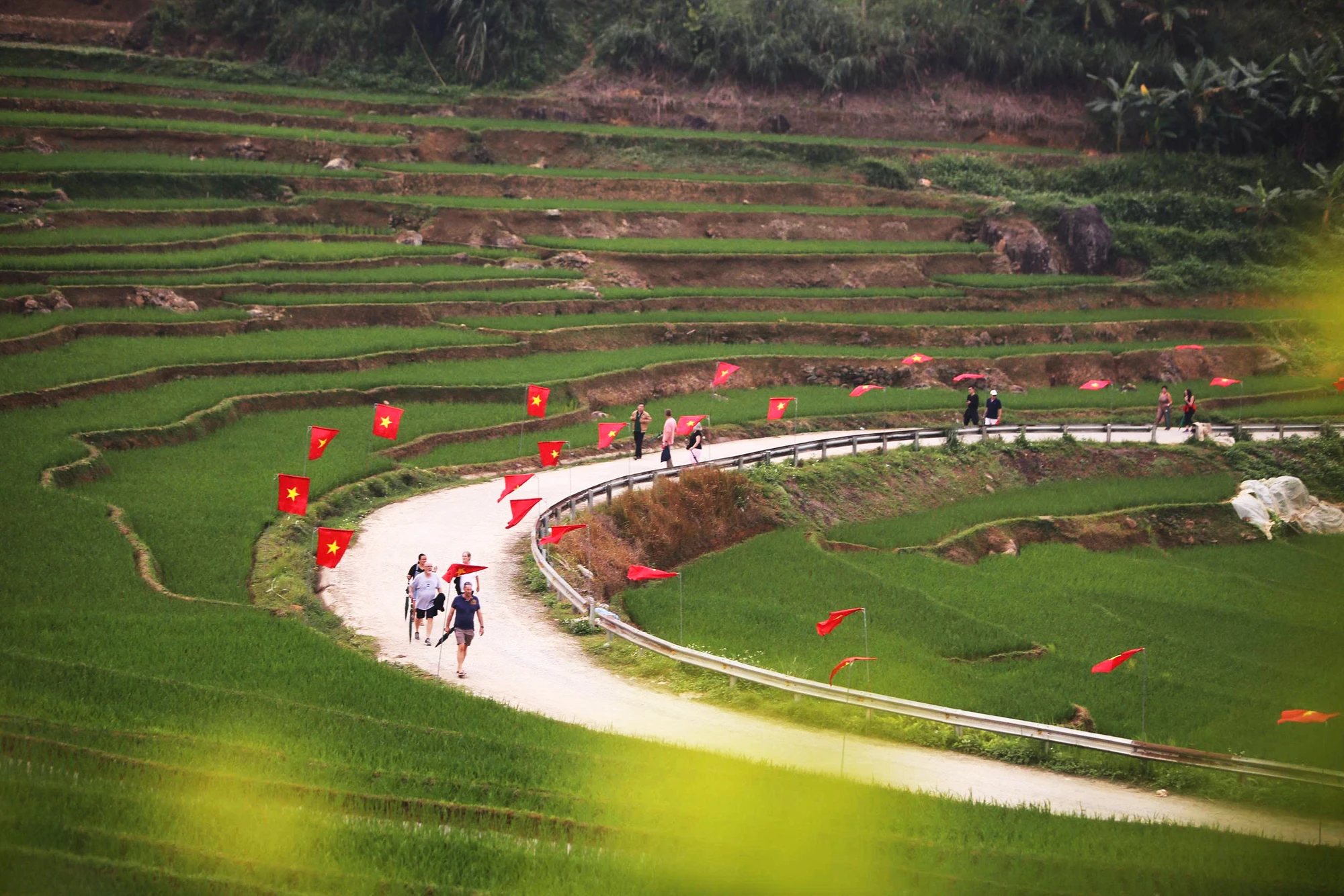 “Cung đường chữ S” nổi tiếng ở Thanh Hóa rợp cờ hoa trước ngày bầu cử-12.jpg
