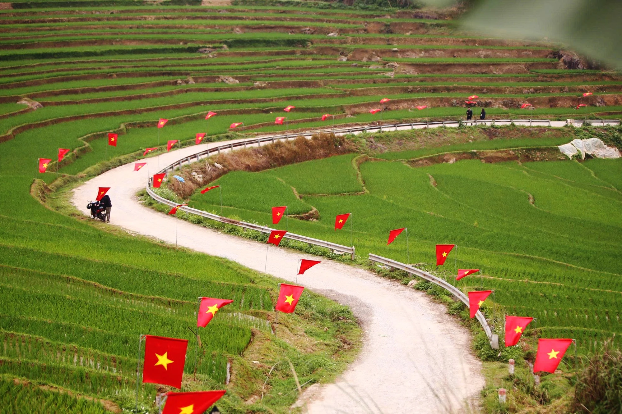 “Cung đường chữ S” nổi tiếng ở Thanh Hóa rợp cờ hoa trước ngày bầu cử-7.jpg