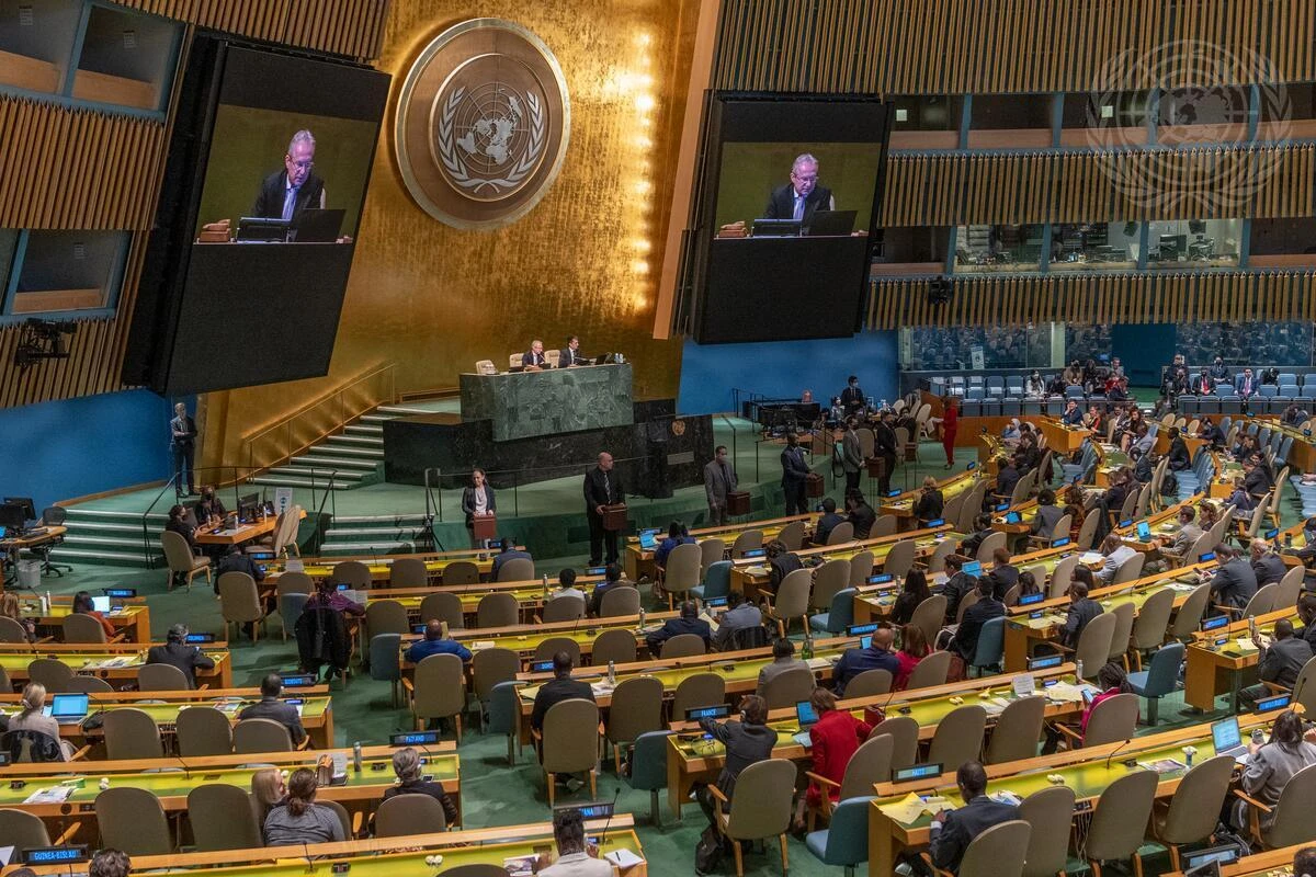Phiên họp bầu ra 14 thành viên UNHRC nhiệm kỳ 2023-2025 ngày 11-10 tại Trụ sở LHQ (TP New York, Mỹ). Ảnh: UN JOURNAL/TWITTER
