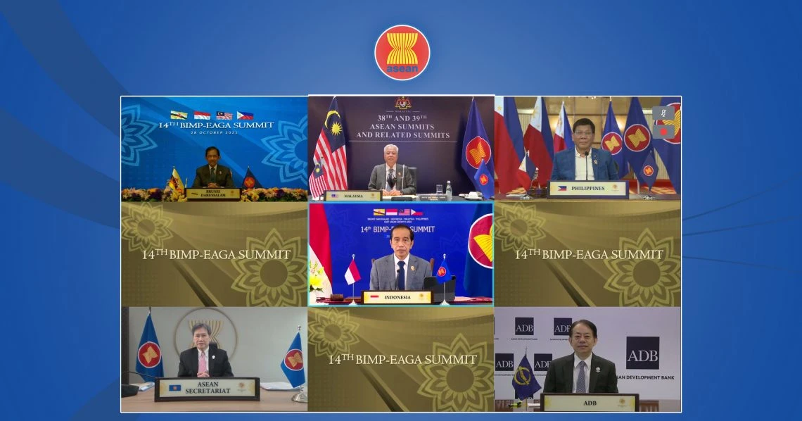 Hội nghị trực tuyến BIMP-EAGA lần thứ 14 hồi năm 2021. Ảnh: ASEAN Hội nghị trực tuyến BIMP-EAGA lần thứ 14 hồi năm 2021. Ảnh: ASEAN