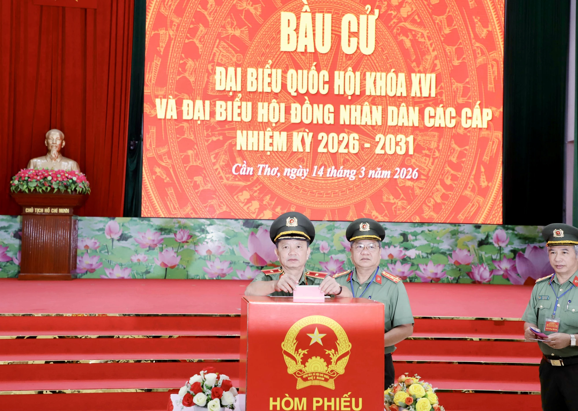 công an tp cần thơ,bầu cử,bỏ phiếu sớm, phường cái khế