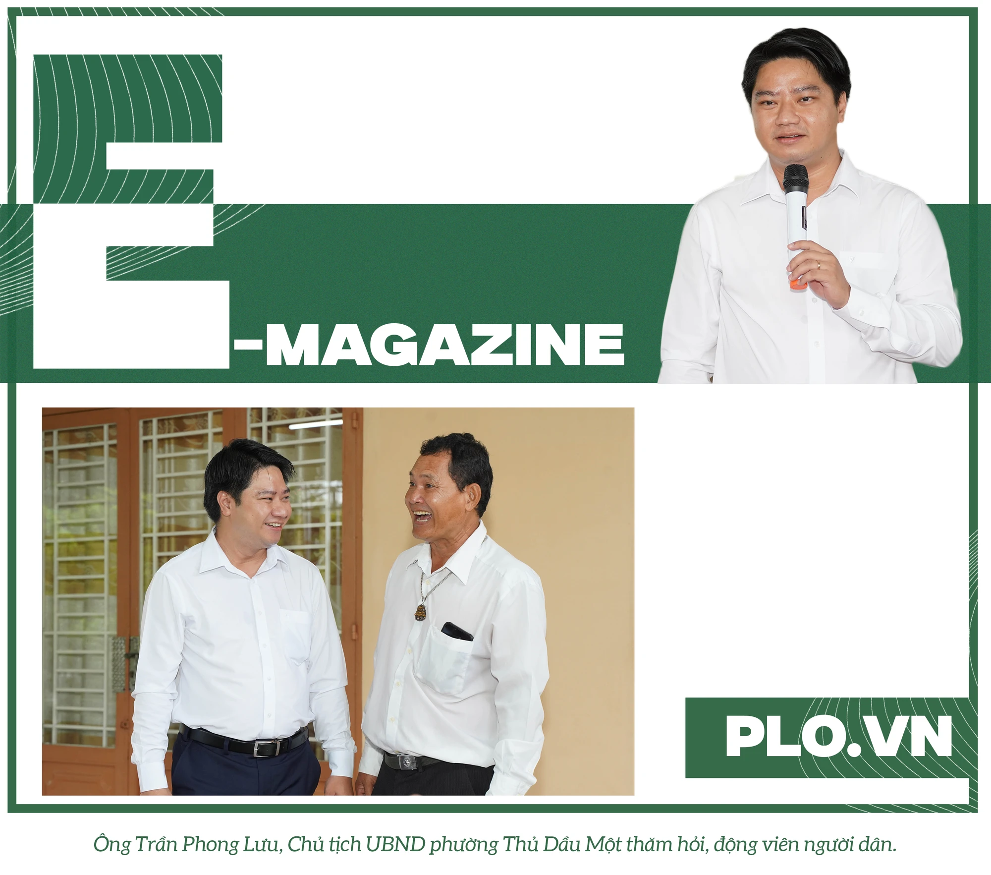 Ông Trần Phong Lưu, Chủ tịch UBND phường Thủ Dầu Một thăm hỏi, động viên người dân.png
