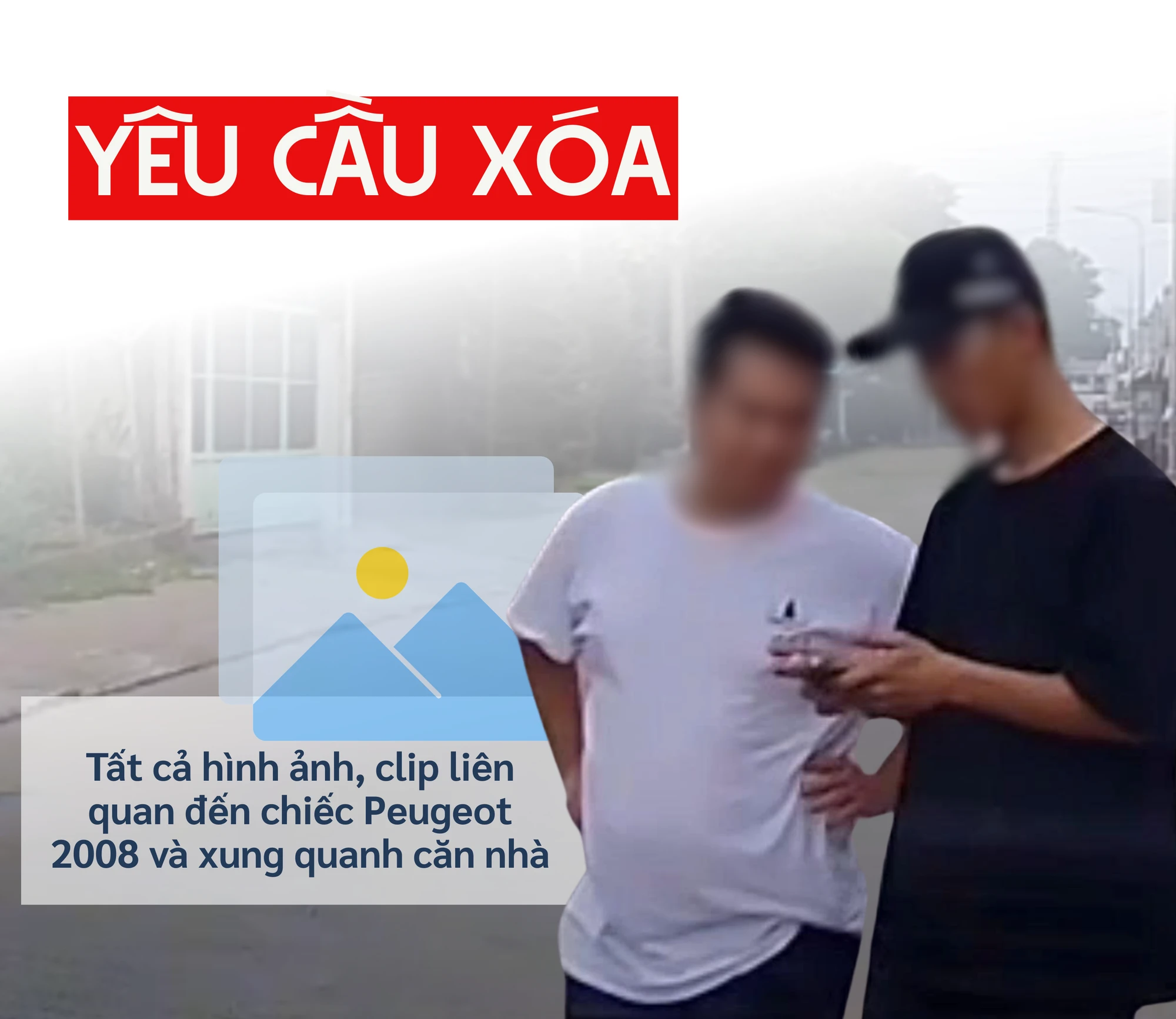ẢNH GHÉP 8 - Cường lật xem từng mục trong thư viện, yêu cầu xóa tất cả hình ảnh, clip liên quan đến chiếc Peugeot 2008 và xung quanh căn nhà (1 ảnh).png