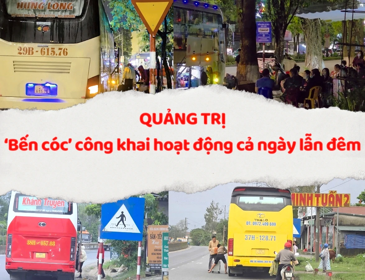 'Bến cóc' công khai đón trả khách, hoạt động bát nháo ở Quảng Trị