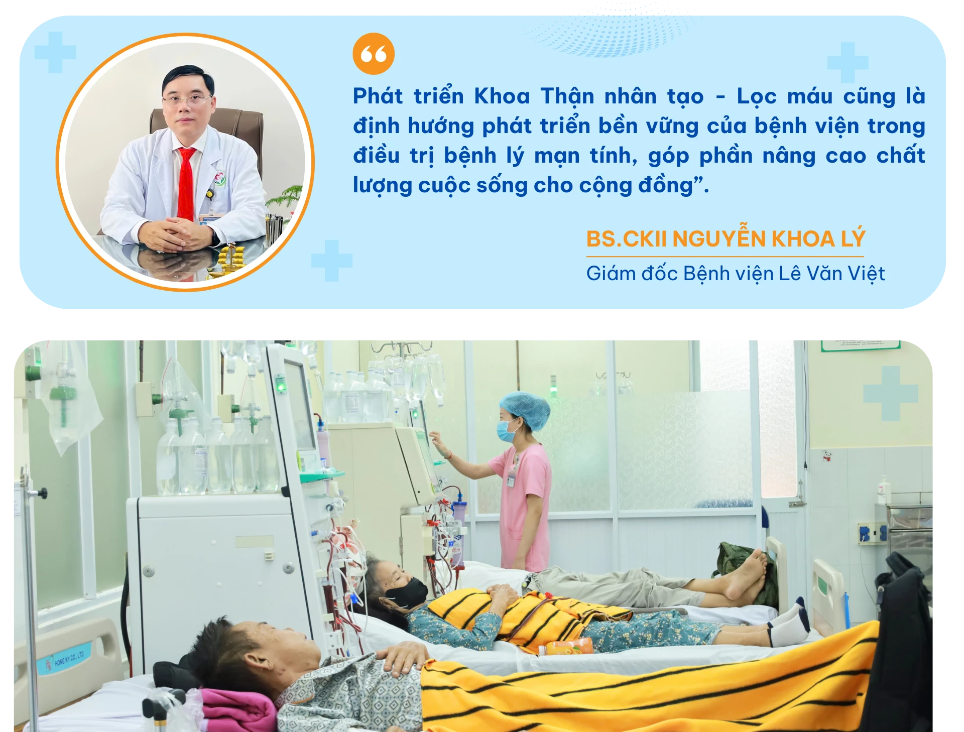 Chị Nguyễn Thị Huyền một tuần 3 buổi đưa mẹ tới thạy thận tại Bệnh viện Lê Văn Việt..png