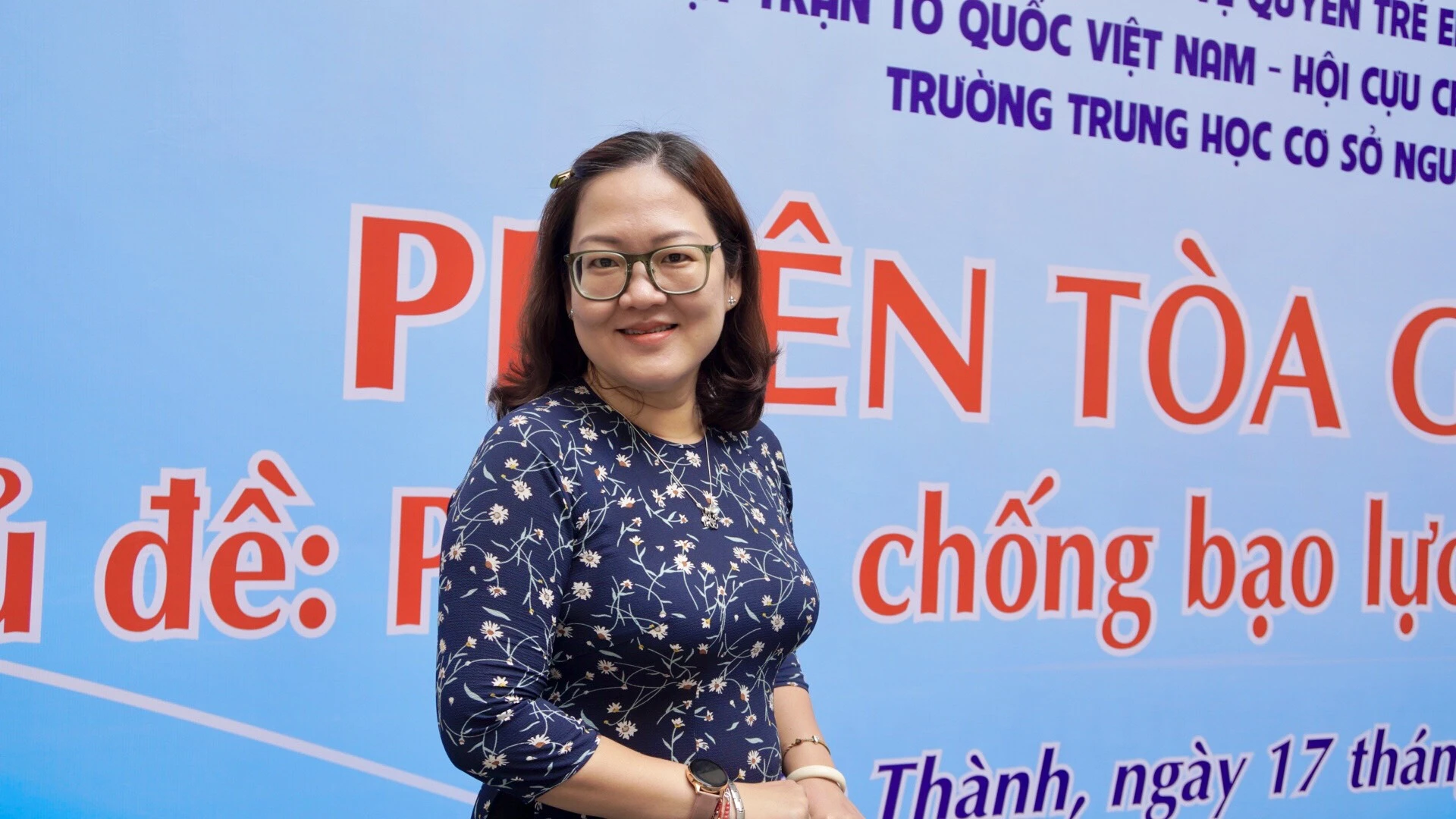 Hiệu trưởng Nguyễn Đoan Trang. Ảnh: TRẦN LINH Hiệu trưởng Nguyễn Đoan Trang. Ảnh: TRẦN LINH