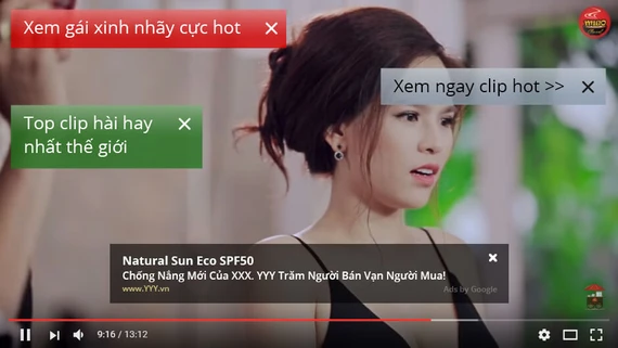 Cách chặn toàn bộ pop-up quảng cáo trên YouTube ảnh 5 Trước và sau khi cài đặt SBRO Safe Browsing 1