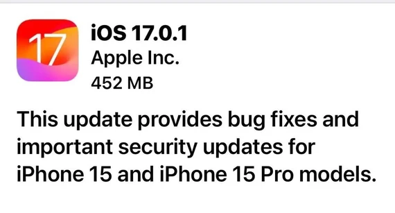 Người dùng iPhone nên cập nhật iOS 17.0.1 ngay lập tức