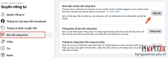 Chặn bình luận của người lạ trên các bài viết công khai trên Facebook. Ảnh: MINH HOÀNG Chặn bình luận của người lạ trên các bài viết công khai trên Facebook. Ảnh: MINH HOÀNG