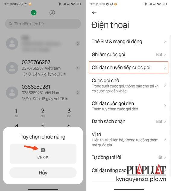 Tắt tính năng chuyển tiếp cuộc gọi trên Android. Ảnh: MINH HOÀNG Tắt tính năng chuyển tiếp cuộc gọi trên Android. Ảnh: MINH HOÀNG