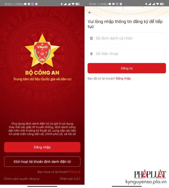 Đăng ký tài khoản VNeID mức 1 tại nhà. Ảnh: MINH HOÀNG Đăng ký tài khoản VNeID mức 1 tại nhà. Ảnh: MINH HOÀNG
