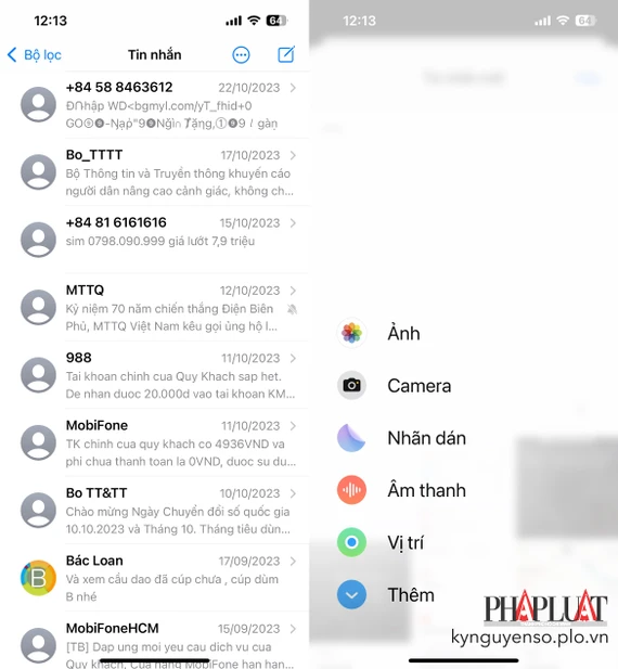 Thay đổi vị trí tính năng trong iMessage. Ảnh: TIỂU MINH Thay đổi vị trí tính năng trong iMessage. Ảnh: TIỂU MINH