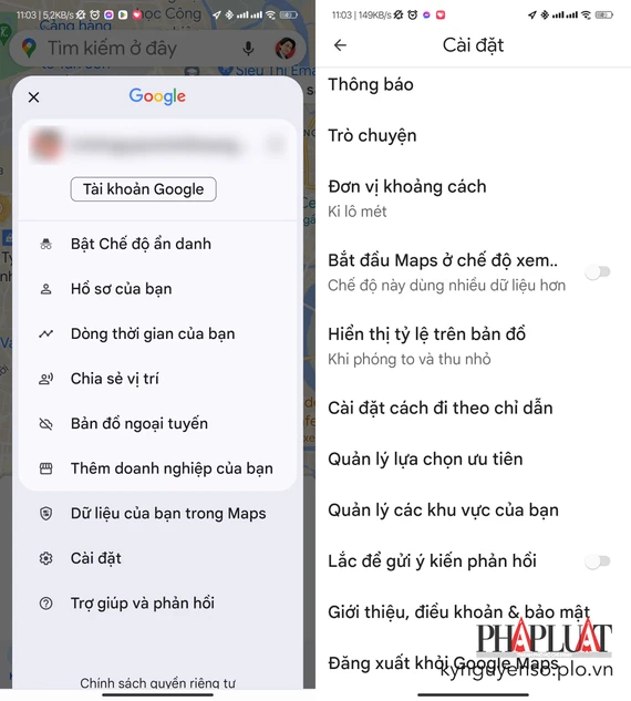Bật tính năng cảnh báo tốc độ trên Google Maps. Ảnh: MINH HOÀNG Bật tính năng cảnh báo tốc độ trên Google Maps. Ảnh: MINH HOÀNG