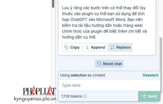 ChatGPT trả về kết quả tương đối nhanh. Ảnh: MINH HOÀNG ChatGPT trả về kết quả tương đối nhanh. Ảnh: MINH HOÀNG
